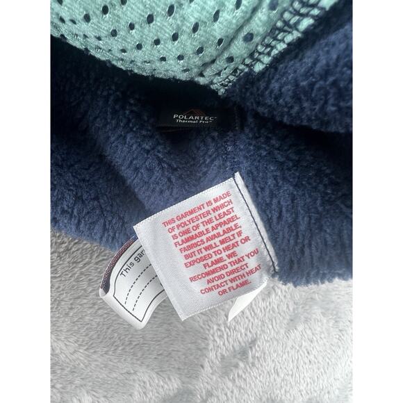 Patagonia Youth Synchilla Snap-T Fleece Pullover Navy Blue/mint Green Polartec - Picture 6 of 9